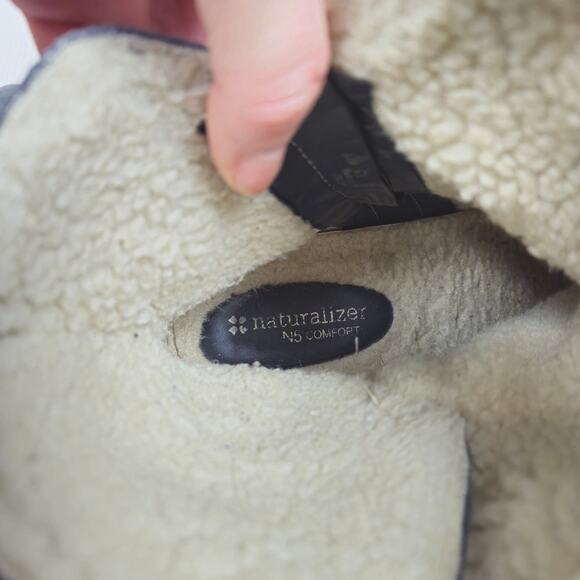 Naturalizer Talley Suede Sherpa Moto Boots Navy 8.5W - Picture 10 of 14
